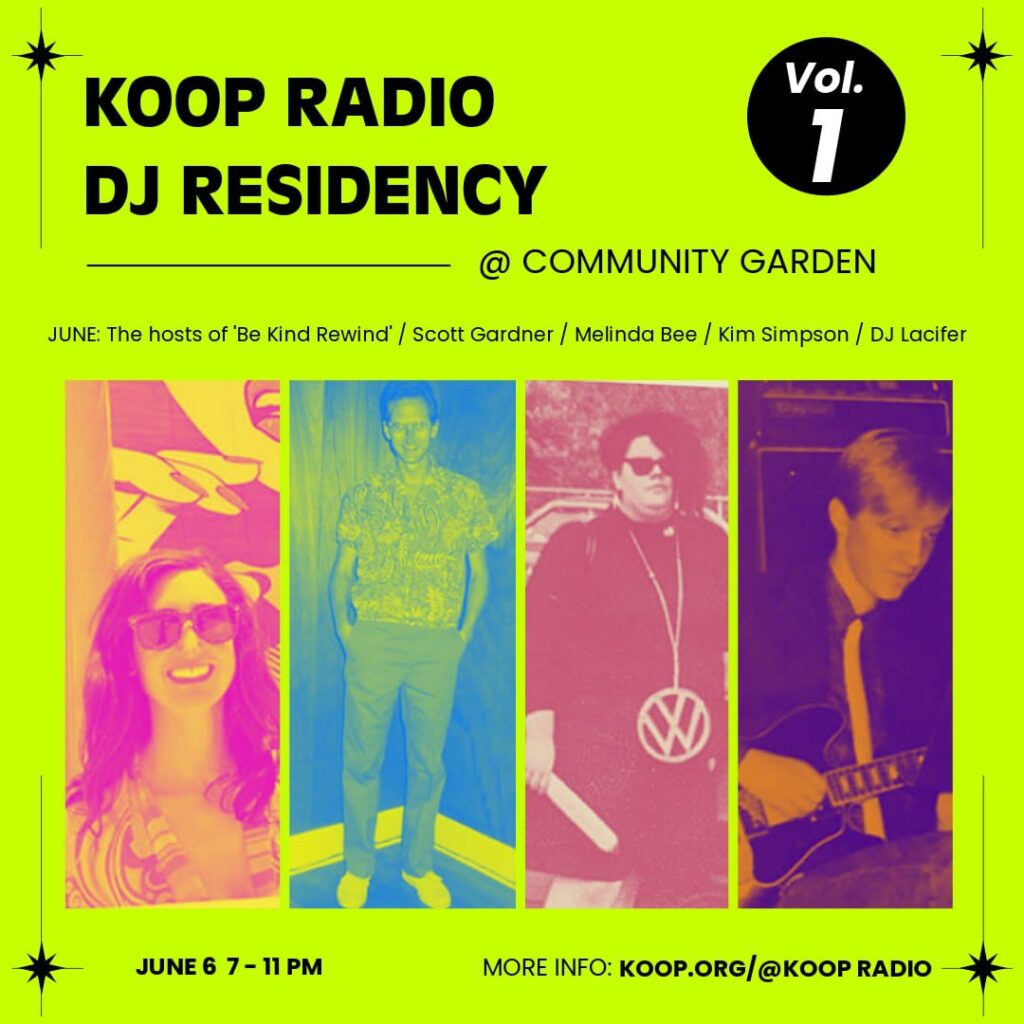KOOP Vinyl DJ Residency at community garden