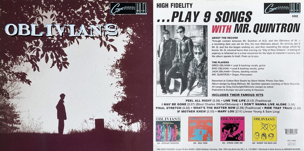 oblivians Party Stains – A Weekly Update from Stronger Than Dirt Featuring Cheveu, The Oblivians, and Scientists